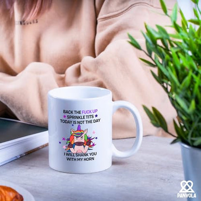 Back The Fuck Up Sarcastic Gifts Office | Ceramic Coffee Mug | 11 OZ