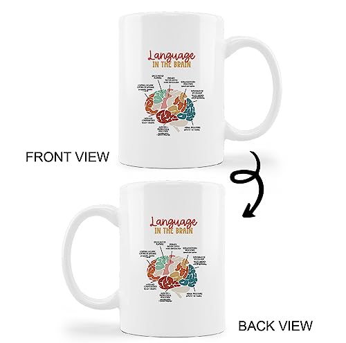Language in the Brain Mental Health Speech | Ceramic Coffee Mug | 11 OZ