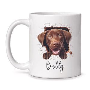 Customized Chocolate Labrador Retriever Dog | Customised Coffee Mug | 11 OZ