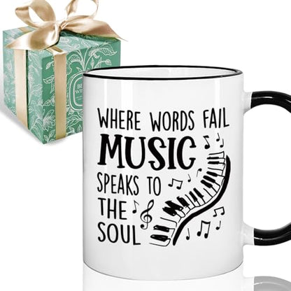Teacher Appreciation Gift for Music Women Men | Ceramic Coffee Mug | 11 OZ