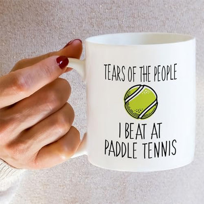 Funny Paddle Tennis Player Tears Of The People | Ceramic Coffee Mug | 11 OZ