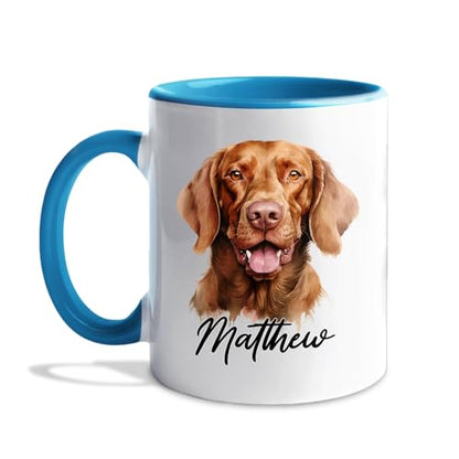Personalized Name Vizsla Accent Gift For | Customised Coffee Mug | 11 OZ