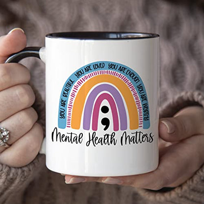 Mental Health Awareness for Women Illness | Ceramic Coffee Mug | 11 OZ