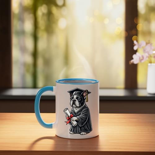 Cute Dog French Bulldog Graduation | Ceramic Coffee Mug | 11 OZ