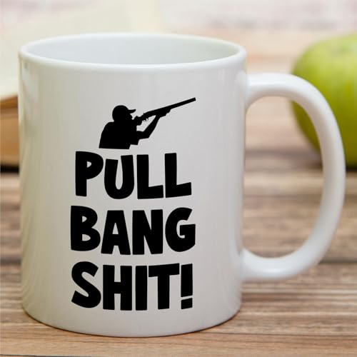 Funny Clay Shooting Pull Bang or Humorous Gift | Ceramic Coffee Mug | 11 OZ