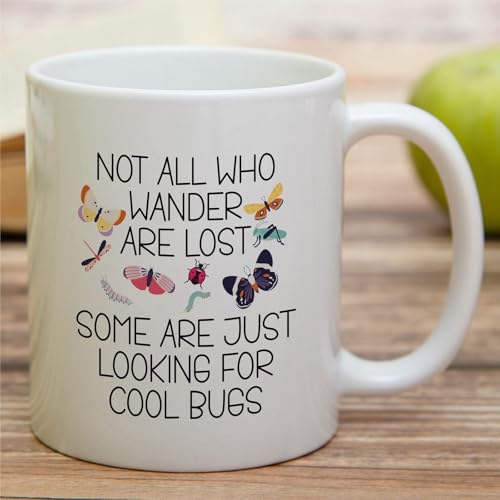 Funny Bugs Lover Not All Who Wander Are Lost | Ceramic Coffee Mug | 11 OZ