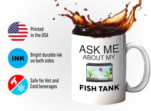 Bubble Hugs Fish Tank Lover Lovers Aquarist | Ceramic Coffee Mug | 11 OZ