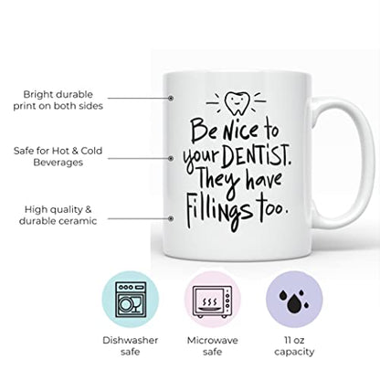 Dentist Portable Gifts for Women Men Funny | Ceramic Coffee Mug | 11 OZ