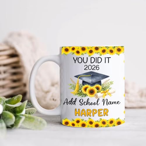 Personalized Student Graduation with Name | Customised Coffee Mug | 11 OZ