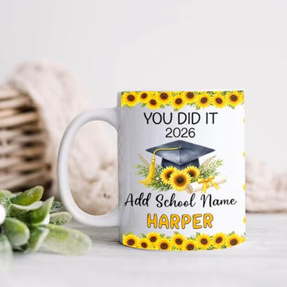 Personalized Student Graduation with Name | Customised Coffee Mug | 11 OZ