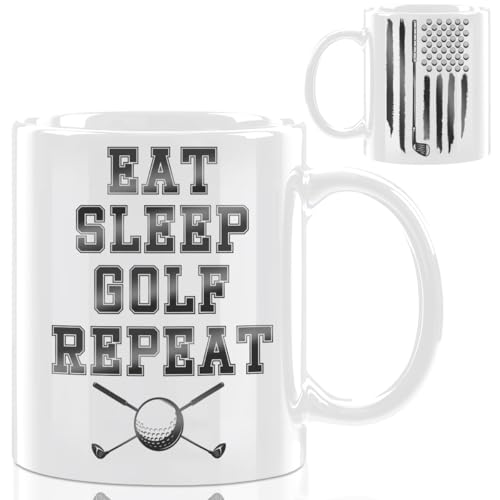 Golf Gifts for Men Golfers with Handle Novelty | Ceramic Coffee Mug | 11 OZ
