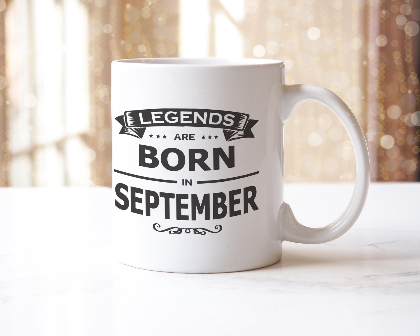 Legends Are Born In September Mug: Funny Novelty Coffee Cup