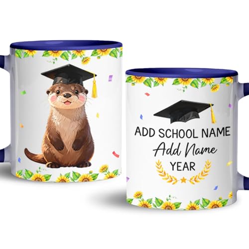 Customized Otter Graduation Personalized | Customised Coffee Mug | 11 OZ