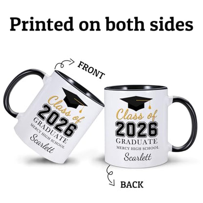 Personalized Graduation Gifts for Her Him | Customised Coffee Mug | 11 OZ