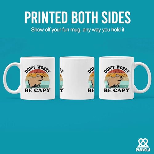 Don t Worry Be Capy Capybara Animal Lover | Ceramic Coffee Mug | 11 OZ