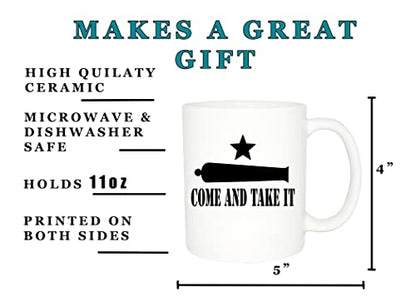 Rogue River Tactical Texas Flag Come and Take | Ceramic Coffee Mug | 11 OZ