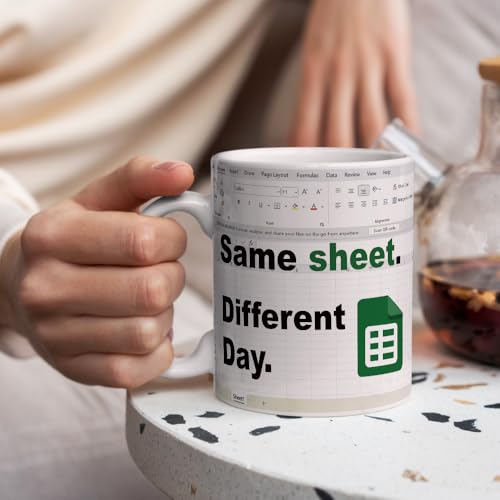 Same Sheet Different Day Accountant Gifts | Ceramic Coffee Mug | 11 OZ