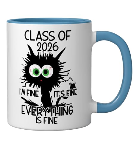 I m Fine It s Cat Class Of 2026 | Ceramic Coffee Mug | 11 OZ
