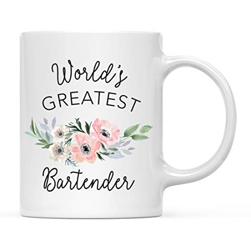 Gift for Women World s Greatest Bartender | Ceramic Coffee Mug | 11 OZ