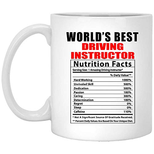 Funny World s Best Driving Instructor | Ceramic Coffee Mug | 11 OZ