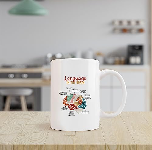 Language in the Brain Mental Health Speech | Ceramic Coffee Mug | 11 OZ