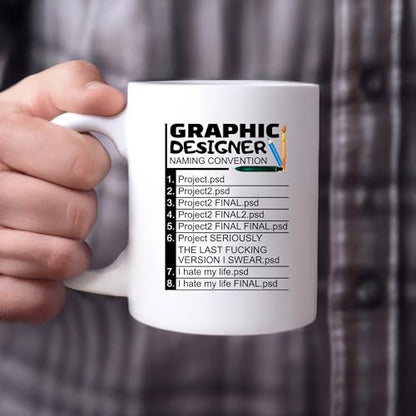 Graphic Designer Naming Convention Funny Gifts | Ceramic Coffee Mug | 11 OZ