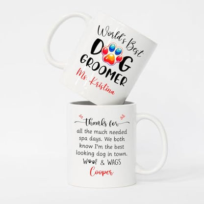 World s Best Dog Groomer Personalized | Customised Coffee Mug | 11 OZ