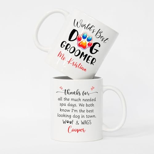 World s Best Dog Groomer Personalized | Customised Coffee Mug | 11 OZ