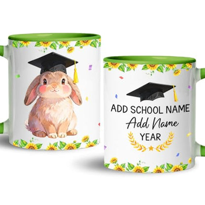 Custom Happy Graduation Bunny Baby Accent | Customised Coffee Mug | 11 OZ