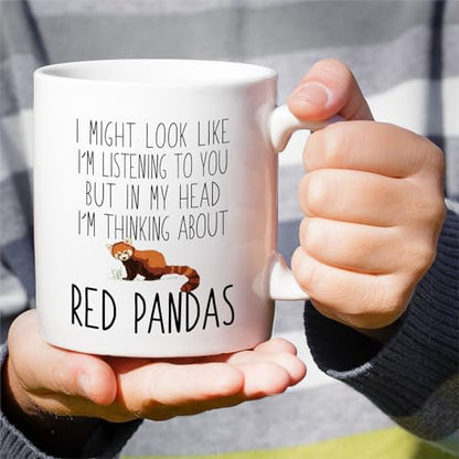 Funny Panda Lover Thinking About Pandas or | Ceramic Coffee Mug | 11 OZ