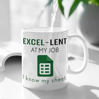 Funny Excel Accountant Gifts for Women Men | Ceramic Coffee Mug | 11 OZ