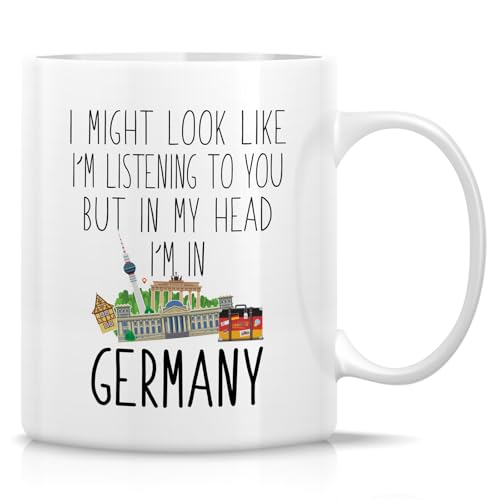 Funny Germany Lover In My Head I m or Humorous | Ceramic Coffee Mug | 11 OZ