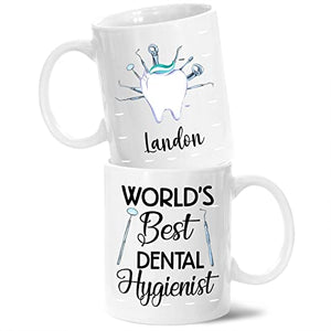 Customized World s Best Dental Hygienist | Customised Coffee Mug | 11 OZ