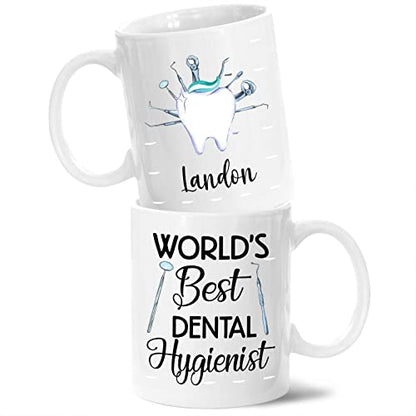 Customized World s Best Dental Hygienist | Customised Coffee Mug | 11 OZ