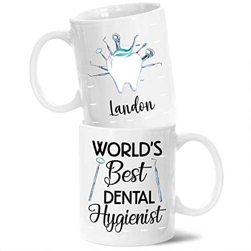 Customized World s Best Dental Hygienist | Customised Coffee Mug | 11 OZ