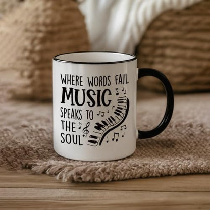 Teacher Appreciation Gift for Music Women Men | Ceramic Coffee Mug | 11 OZ