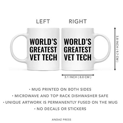 Gift for Men or Women World s Greatest Vet | Ceramic Coffee Mug | 11 OZ