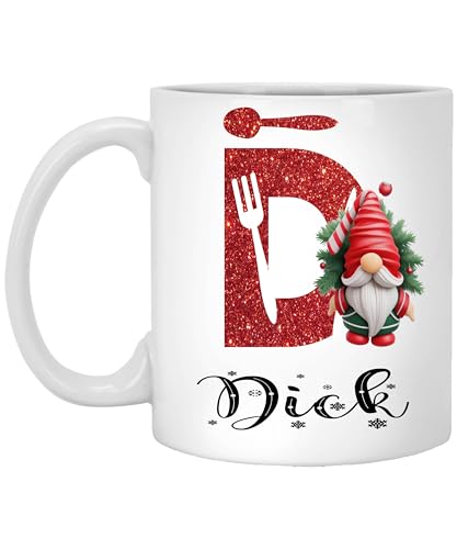 Personalized Gnome Name Dick Custom | Customised Coffee Mug | 11 OZ