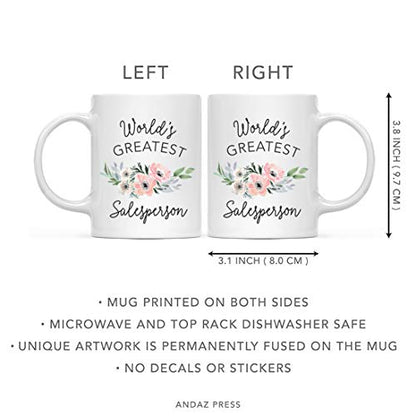 Gift for Women World s Greatest Salesperson | Ceramic Coffee Mug | 11 OZ