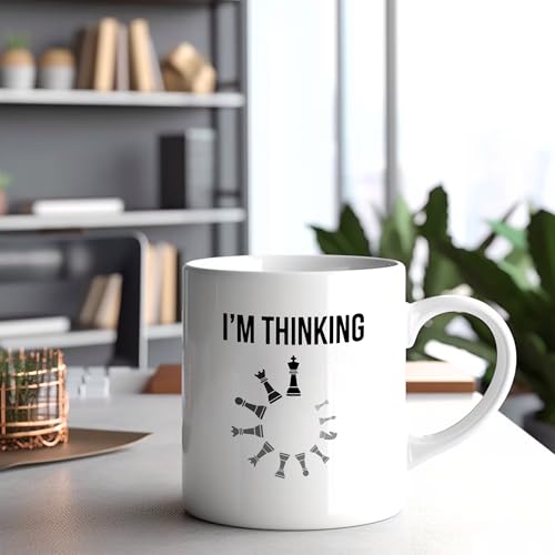 I m Thinking Chess Funy Gifts Player Coach | Ceramic Coffee Mug | 11 OZ