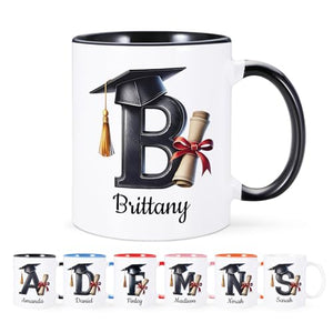 Personalized Graduation with Initial Name | Customised Coffee Mug | 11 OZ