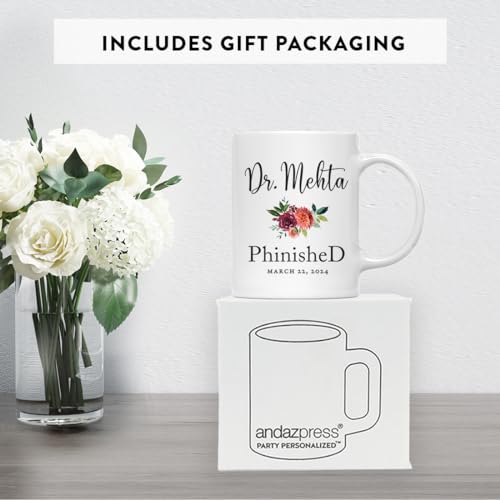 Personalized Custom PhD Graduation Gift Dr | Customised Coffee Mug | 11 OZ