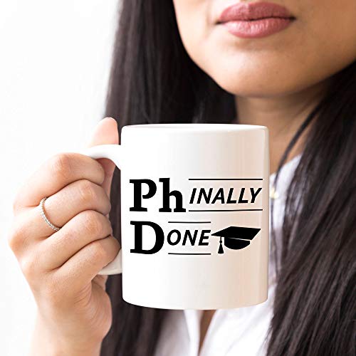 Phinally Done PhD Gifts for graduates Funny | Ceramic Coffee Mug | 11 OZ