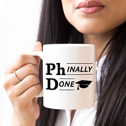 Phinally Done PhD Gifts for graduates Funny | Ceramic Coffee Mug | 11 OZ