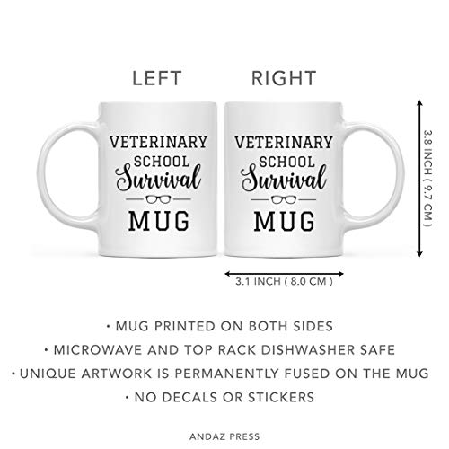 Graduation Gift Veterinary School Survival | Ceramic Coffee Mug | 11 OZ