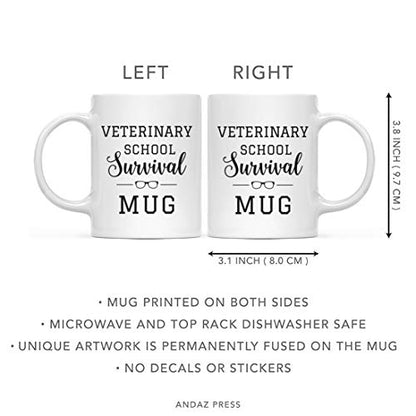 Graduation Gift Veterinary School Survival | Ceramic Coffee Mug | 11 OZ
