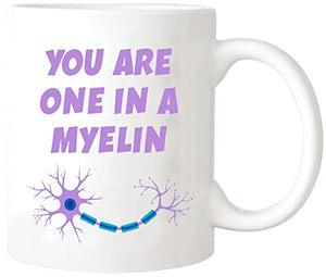 Nomkat-Neurology You Are One In A Myelin | Ceramic Coffee Mug | 11 OZ