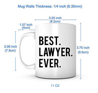 Bst Attorney Ever Law Lawyer Gift Birthday | Ceramic Coffee Mug | 11 OZ