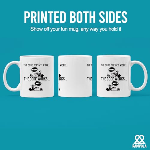 Code Works Why Funny Programmer Gifts Humor | Ceramic Coffee Mug | 11 OZ
