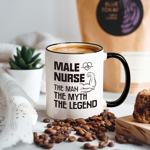 YHRJWN Male Nurse Gifts The Man Myth Legend | Ceramic Coffee Mug | 11 OZ